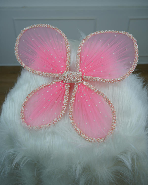 Elegant Butterfly shaped Wings in Flamingo Pink color