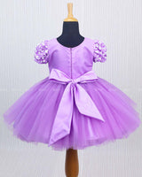 Orchid Dress With Sequence Yoke.