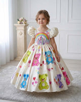 Enchanting Frock featuring Rainbow and Teddy castle(New)