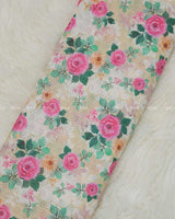 Ivory Hakoba Cotton Floral Print