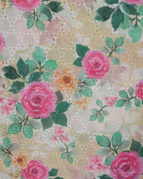 Ivory Hakoba Cotton Floral Print