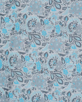 Baby Blue Cotton Print Fabric