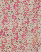 White Cora Cotton Floral Print Fabric