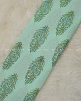 Aqua Green Pintek Cotton Print Fabric