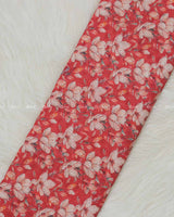 Floral Printed Red Hakoba Fabric
