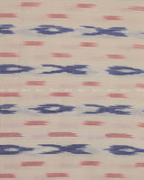 White Ikkat Cotton Fabric