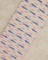 White Ikkat Cotton Fabric