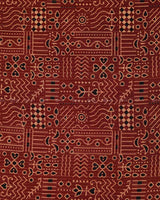 Maroon Kantha Cotton Fabric