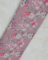 Dusty Rose Cotton Printed Linen Fabric