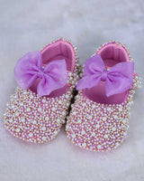 Embellished Round Toe Ballerina for Girls-Lavender