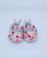 Floral Garden Embellished Toe Ballerina for Girls (New)