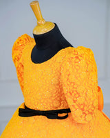 Kids Yellow Gradient Embroidered Gown Online | Embroidered Kids Wear Online