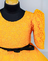 Kids Yellow Gradient Embroidered Gown Online | Embroidered Kids Wear Online