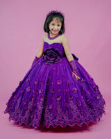 Kids Purple Ball Gown Online | Kids Party Gown Online