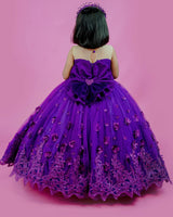 Kids Purple Ball Gown Online | Kids Party Gown Online