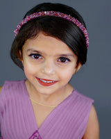 Lilac with Deep Magenta Couture Gown Online | Kids Party Wear Gowns Online