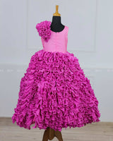 Light Pink Coral Theme Couture Gown