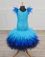 Fish - Cut Blue Shaded Gown