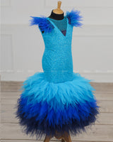 Fish - Cut Blue Shaded Gown