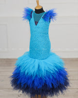 Fish - Cut Blue Shaded Gown