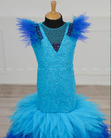 Fish - Cut Blue Shaded Gown