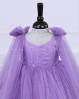 Dreamy Floral Lavender Princess Gown