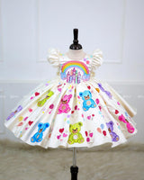 Enchanting Frock featuring Rainbow and Teddy castle