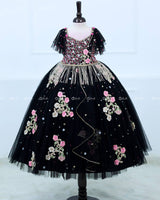 Black Gown with Intricate Handworks