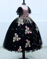 Black Gown with Intricate Handworks