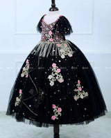 Black Gown with Intricate Handworks