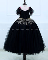Black Gown with Intricate Handworks