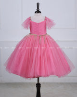 Light Rose Pink Gown with Intricate Handworks