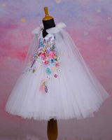 Dreamy Floral White Princess Gown.