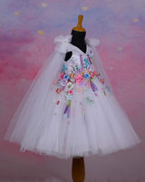 Dreamy Floral White Princess Gown.