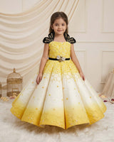 Honeycomb Bloom Couture Panel Gown