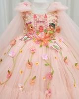 Dreamy Floral Light Peach Prince & Princess Gown