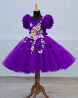 Purple Fairy Tale Dress with Wild Flowers.