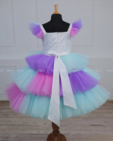 Kitty Theme Multi Color Layered Gown