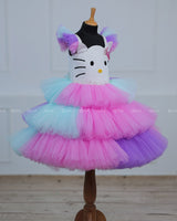 Kitty Theme Multi Color Layered Gown