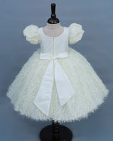 Ivory Pearl Embellished Feather Frock