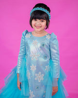 kids Snow Flakes Theme A-Line Twinkle Frock Online | Kids Party Wear Dresses Online in India