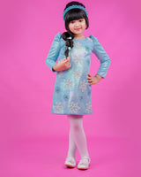 Kids Snow Flakes Theme Dress |  Kids A-Line Twinkle Frock