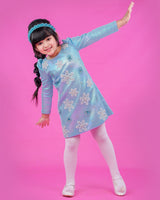 Kids Snow Flakes Theme Dress |  Kids A-Line Twinkle Frock