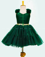 Green Rich Hand Worked Partywear Frock