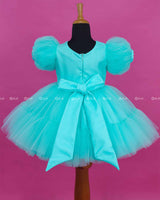 Light Teal Fairy Tale Dress with Wild Flowers