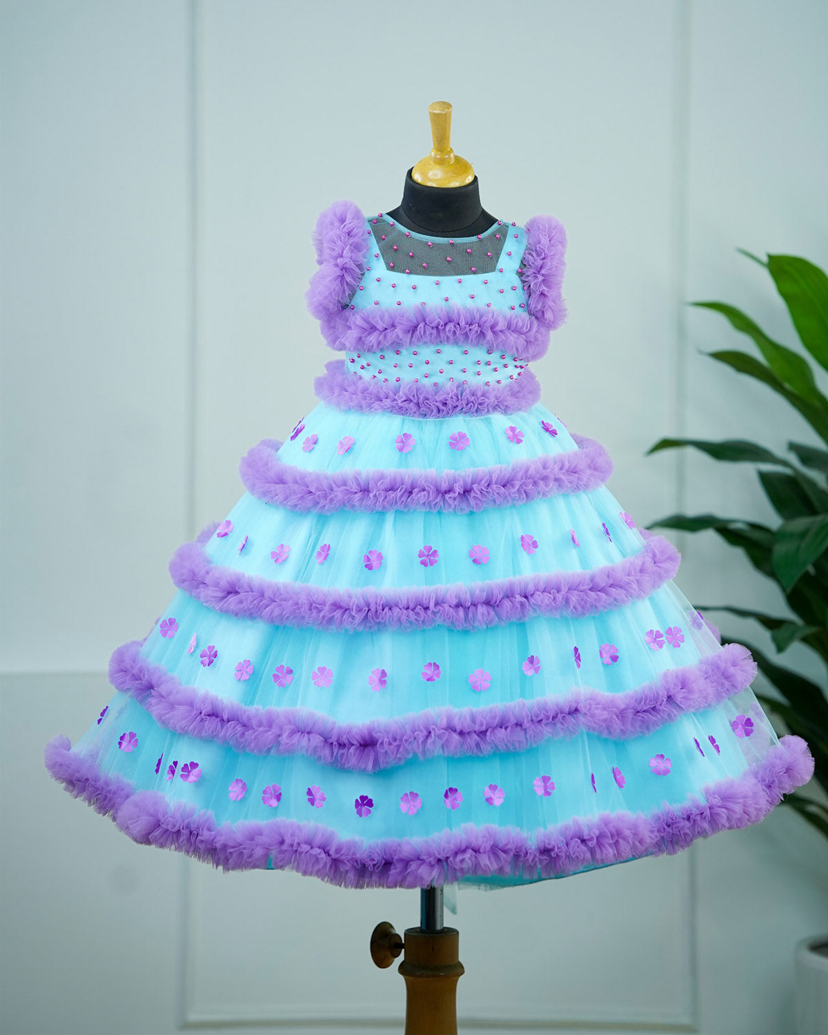 Kids Blue Net Designer Gown Online | Premium Quality Kids Wear Online in India www.liandli.in Kids Blue Net Designer Gown Online | Premium Quality Kids Wear Online in India www.liandli.in