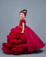 Kids Cloudy Frill Gown Online | Girls Party Wear Online