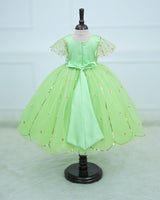 Songbird Theme Tea Green Scalloped Gown