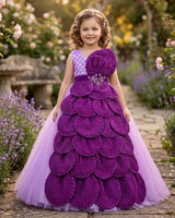 Mermaid Theme Dress in Purple and Lavender Color Made with 2 in 1 Pattern