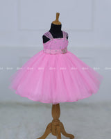 Butterfly Gown in Light Baby Pink Color with Handwork Detachable Belt